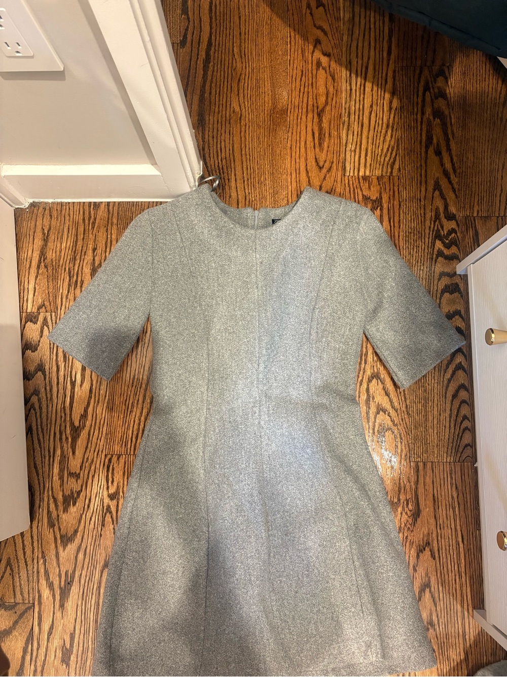 Zara Girls' Gray Short Sleeve A-Line Dress